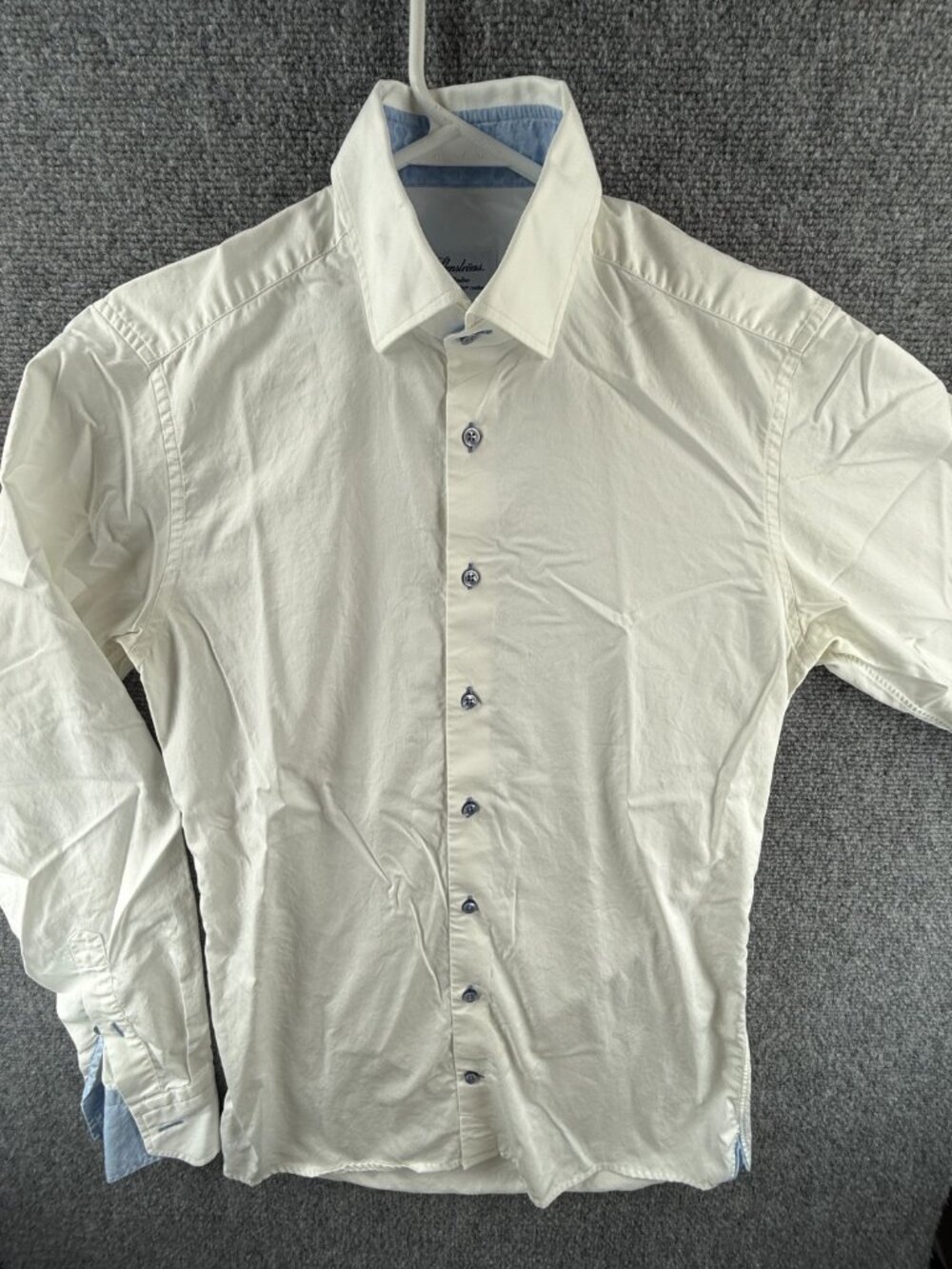 Stenstroms White Cotton Slimline Twofold Super 15 Spread Button Up Long Sleeve